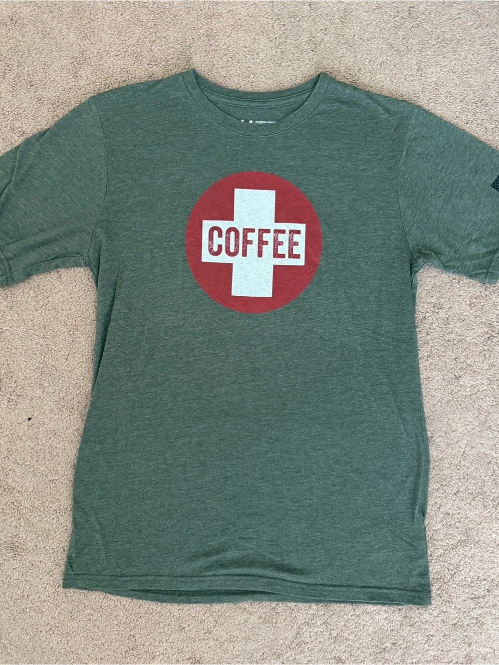 Black Rifle Men's Green Heather  'Coffee' Tee Size Medium